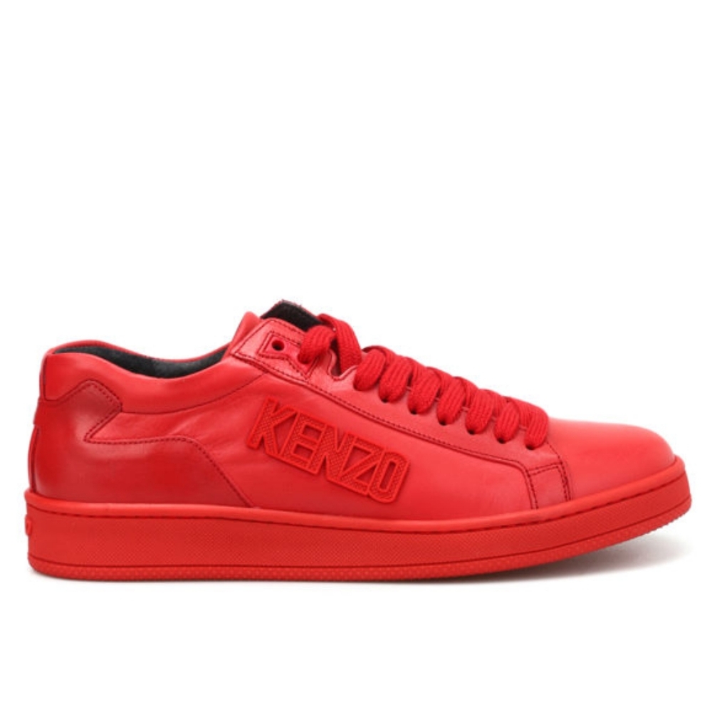 Kenzo Rubber logo leather sneakers
